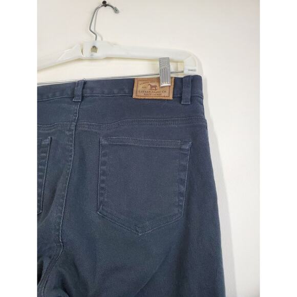 Lauren Ralph Lauren Womens Jeans 10 Black Straight‎ Leg Mid Rise Straight Cotton - Picture 6 of 11